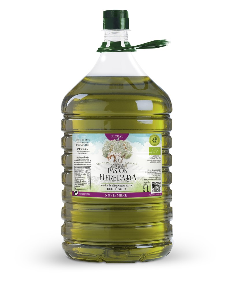 "Noviembre" Aceite de Oliva Virgen Extra ECOLÓGICO Pet 5L